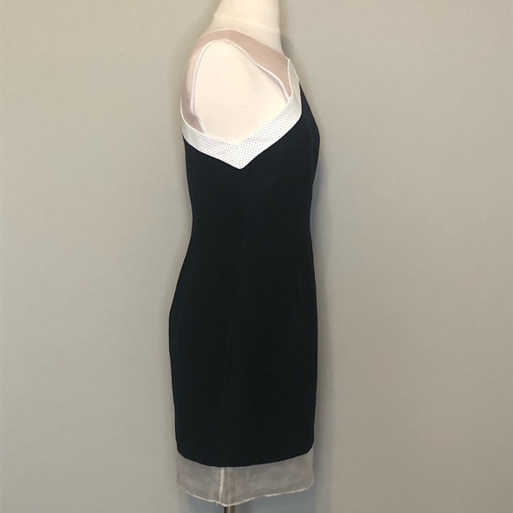 Wai Ming Black Dress with Leather and Mesh Details - Picture 6 of 15